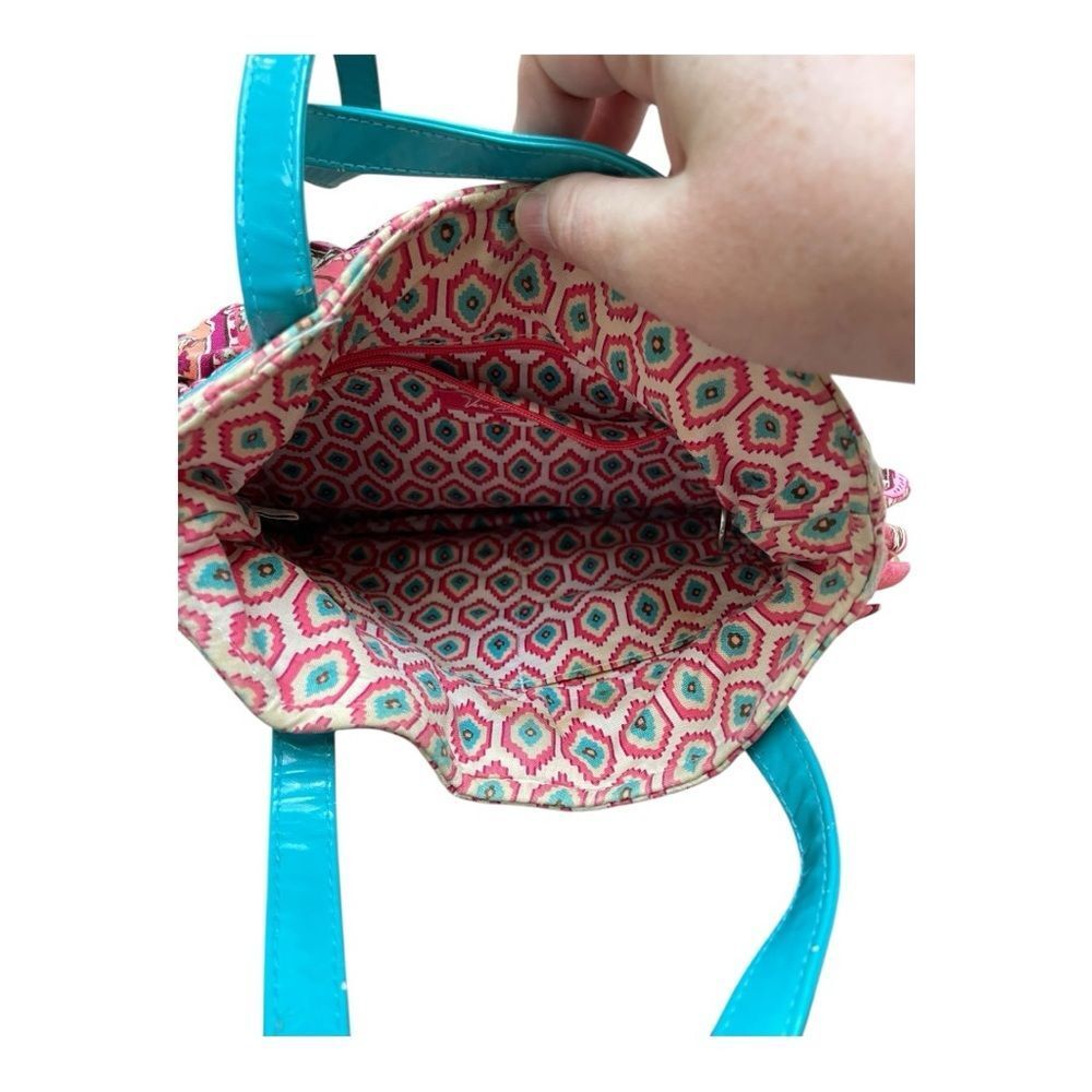 VERA BRADLEY Cha Cha Bag Hand/Shoulder Purse Floral Multicolor Pink - Picture 2 of 9